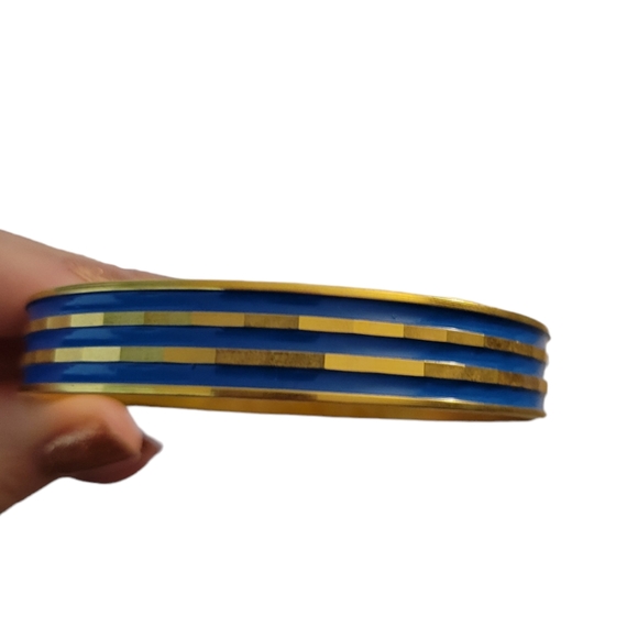 Sam Edelman Enameled Bangle Bracelets Set Of 3 - Picture 6 of 11